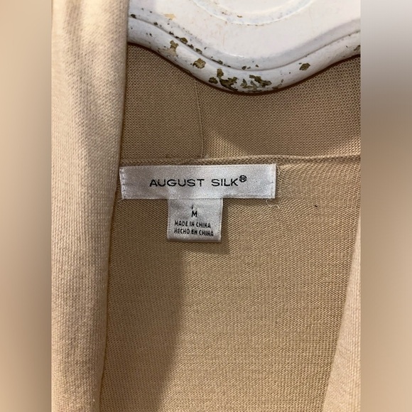 5/$25 Cardigan open  front August silk size M - Picture 2 of 4